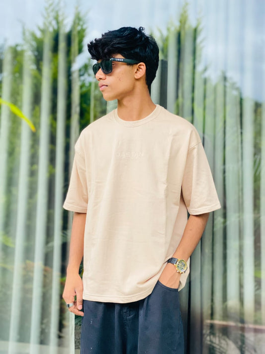 Beige HD&puff boxyfit t-shirt