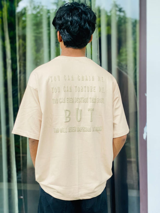 Beige HD&puff boxyfit t-shirt